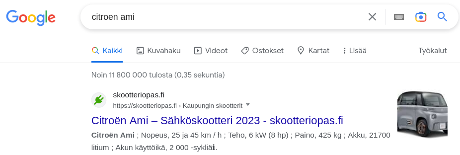 google citroen ami finland